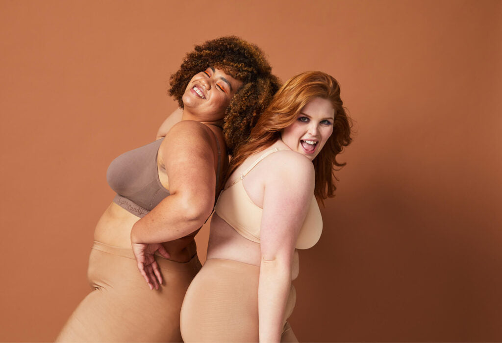 basic bralette - cocoa and beige