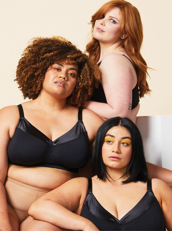 3 women wearing posh bralette